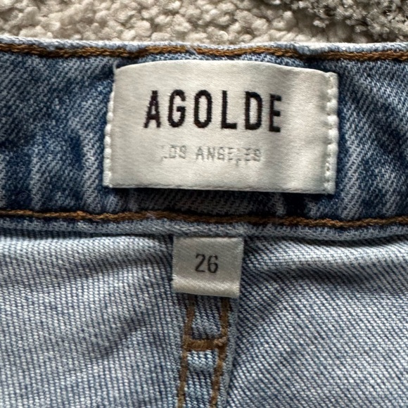 Agolde jeans Riley straight leg distressed button fly 26 - Picture 2 of 11